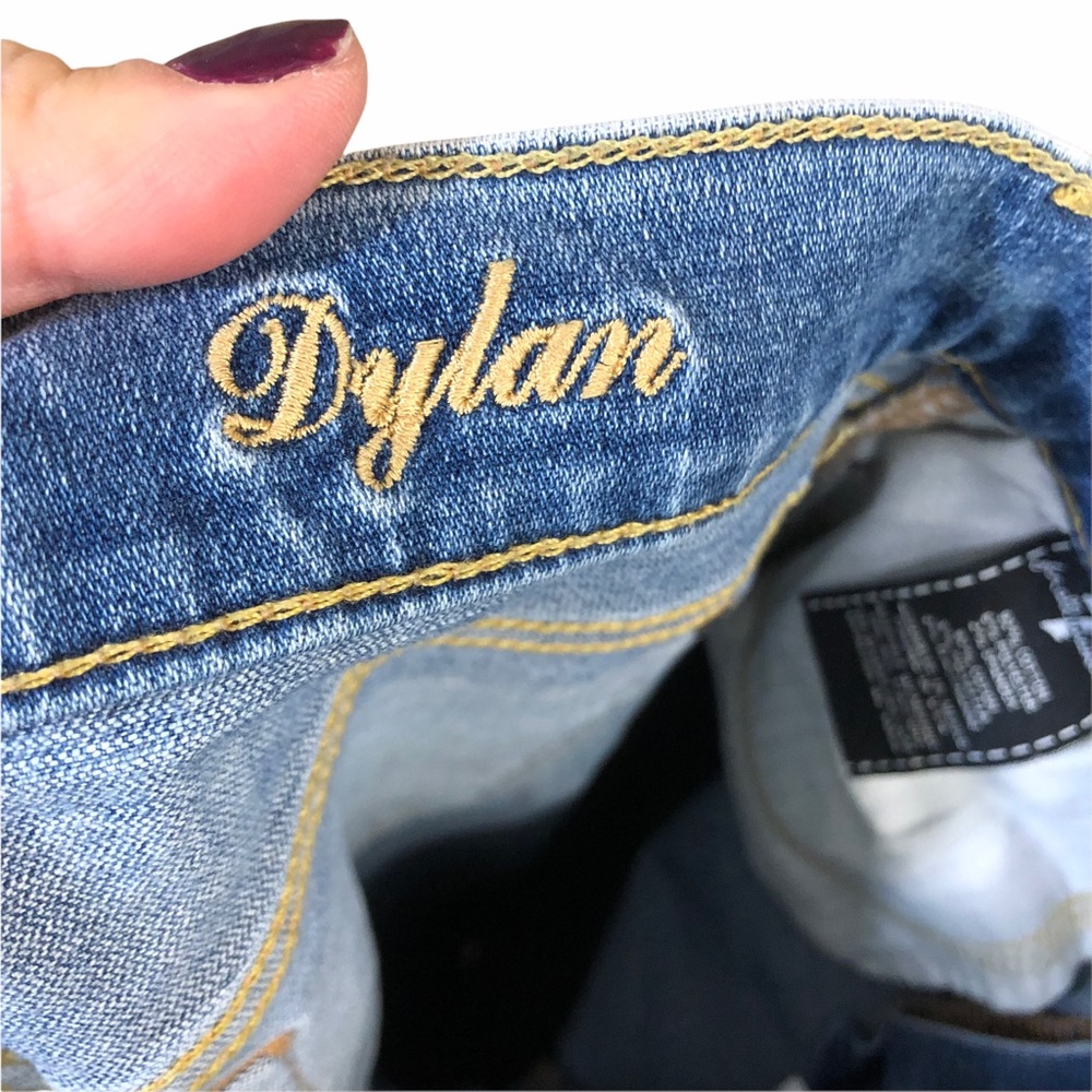 7 For All Mankind Dylan Split / Raw Hem Straight Leg Jeans Sz 24 - Picture 5 of 8